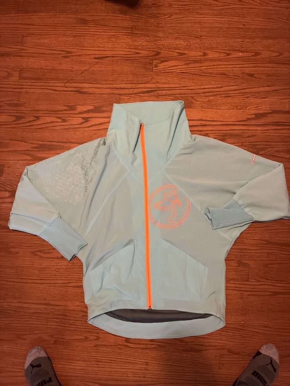 Zumba Wear Instructor Full Zip Track Jacket Women's XXL Teal Aqua Orange Dance